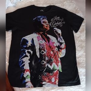 Black Graphic Short-Sleeve Men's T-Shirt, Size L